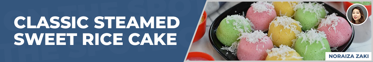 Classic Steamed Sweet Rice Cake (Kek Apam Nasi Kukus)